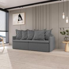 Imagem de Sofá Retrátil e Reclinável 3 Lugares 220cm Dália Cabecasa Madeiramadeira Cinza