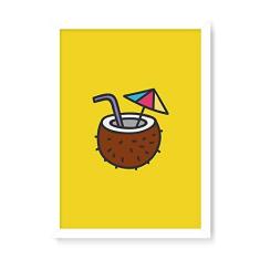 Imagem de Arte Maníacos Quadro Decorativo Bebida Coco - 23x16,25cm (Moldura em laca )