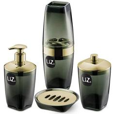 Imagem de Kit 4 Peças Higiene Acessórios Banheiro Premium Uz  E , UZ Utilidades