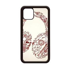 Imagem de Capa de fone de ouvido com ilustração musical para iPhone 12 Pro Max para Apple Mini Mobile Case