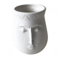 Imagem de Vaso Decorativo em Cerâmica com Formato de Rosto Étnico - 