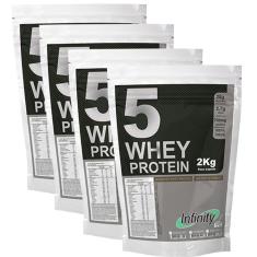 Imagem de Kit 4 Wheys Protein 5w 8 Kilos Proten Wey Morango