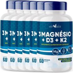 Imagem de 3 Magnésio - Malato + Taurato + Bisglicinato + D3 + K2 Menaquinona 7 -