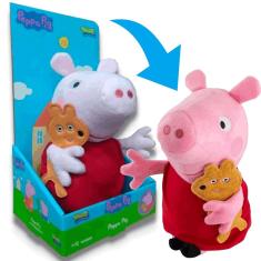 Imagem de Boneca Peppa Pig de Pelúcia 30cm Porca Hipoalérgica Sunny