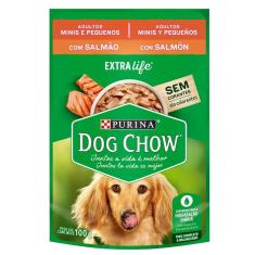 Imagem de Ração Úmida Nestlé Purina Dog Chow Sachê Salmão para Cães Adultos Raças Minis e Pequenas - 100 g