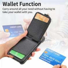 Imagem de Carteira de couro com zíper e porta-cartão capa de telefone para iPhone 13 12 Mini 15 14 11 Pro Max XS XR X 7 8 Plus Capa com suporte de anel, cinza, para iPhone X (XS)