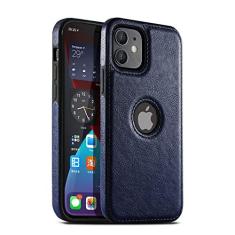 Imagem de Capa de telefone de couro PU fina para iPhone 13 12 11 Pro Max Mini XR XS X 8 7 6S Plus SE Capa traseira à prova de choque de silicone macio, azul, para iPhone 6 6s Plus