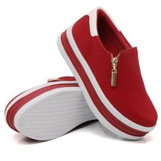 Imagem de Tênis Slip On Feminino Sapa Tênis Estiloso Moda Jovem Casual Elástico
