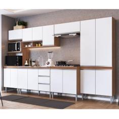Imagem de Cozinha Completa Modulada  Athena 6 Peças 15 PT 3 GV Freijó Branco - I