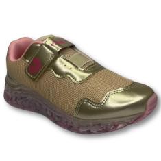Imagem de Tênis Esportivo Menina Infantil Kidy 035-1092 Dourado-Feminino