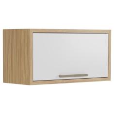 Imagem de Armário Aéreo Cozinha Modulado Syrah Geladeira c/ 1 Porta Basculante 80cm Amendoa/Off White - Ronipa