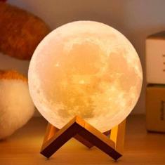 Imagem de Luminária Lua Cheia 3D Umidificador Aromatizador Relaxamento - Higa