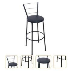 Imagem de Banqueta Alta Com Encosto 3 Arames Para Balcão - EJC ESPAÇO JUNCO, PRE