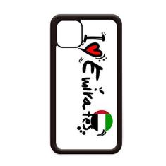 Imagem de I Love Emirates Bandeira da Palavra Love Heart Ilustration para iPhone 11 Pro Max Capa para Apple Mobile Case Shell