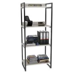 Imagem de Estante Estilo Industrial 60cm 4 Prateleiras C08 Snow