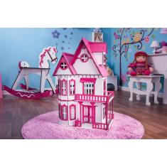 Casa Casinha da Barbie em mdf 110cm de Altura+ 22 Móveis