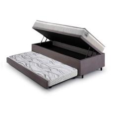 Imagem de Bicama Box Baú Solteiro Suede Cinza 88X188 Com Colchão Hanover Molas E