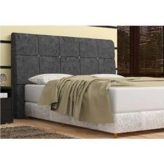 Imagem de Cabeceira Pietra Casal Super King 195 Cm Com Baú Interno Suede  - DS Móveis