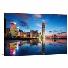Imagem de Quadro Decorativo Paisagem Hong Kong - Tela em Tecido