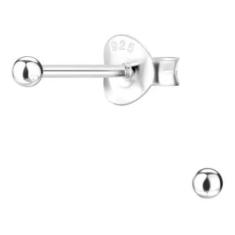 Imagem de Brinco Bolinha Infantil Antialérgico 2mm Prata 925 - Mga-Br