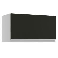 Imagem de Armário Aéreo Madesa Glamy 60 cm 1 Porta - Branco/Preto