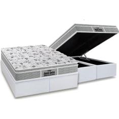 Imagem de Cama Box Baú Queen: Colchão Espuma Probel D45 / EP Guarda Costas PróExtreme Plus + Base CRC Courano White(158x198)