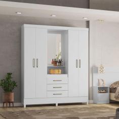 Imagem de Guarda Roupa Demóbile Capelinha Pérsia Espelho Branco/rosa - Demóbile