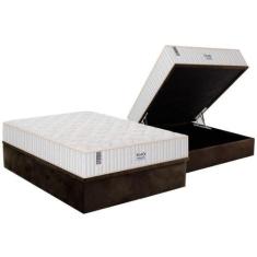 Imagem de Cama Box Baú Casal: Colchão Molas Masterpocket Ensacadas Plumatex   Mi