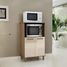 Imagem de Armário para Forno e Microondas 2 Portas Texas Mapi Móveis Nogueira/Avelã