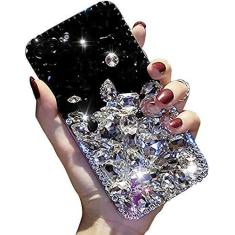 Imagem de Capa de diamante brilhante para Samsung Galaxy Note 20 de 6,7 polegadas, Aearl 3D, caseira, luxuosa, brilhante, cristal, strass, brilhante, glitter, pedras transparentes, capa traseira com protetor de