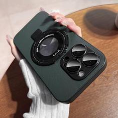 Imagem de Capa de telefone com suporte magnético de metal para iPhone 14 13 12 11 Pro Max Furo de carregamento sem fio Capa para telefone, verde, para iPhone12 Pro Max