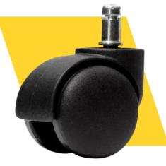 Imagem de Rodas Rodinha Rodízio Para Cadeira De Escritório Giratória