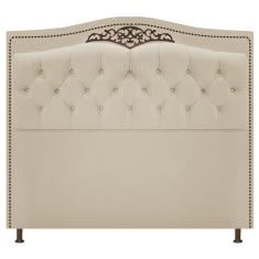 Imagem de Cabeceira Yasmim Estofada Capitonê 90 cm para Cama Quarto Box Solteiro Suede Bege - Amarena