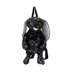 Imagem de Mochila Coelho Lantejoulas  Prateado 39x19x33cm