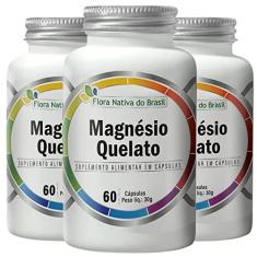 Imagem de Kit 3X Magnésio Quelato 60 cápsulas - Flora Nativa