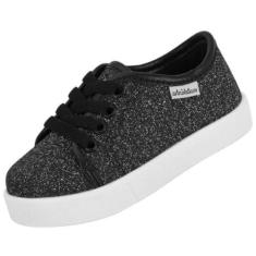 Imagem de Tênis Infantil Menina Dia a Dia Casual Retro com Brilho Molekinha 2118.569