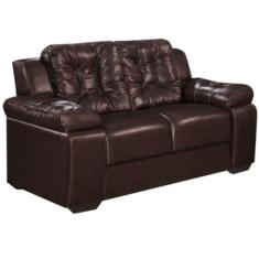 Imagem de Sofá 2 lugares Rondomóveis Canadá em Tecido Sintético - Coss Café