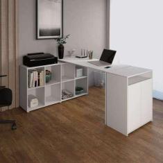 Imagem de Conjunto De Mesa Em L Com Arm rio De Escrit rio 2 Pt Nero Coo