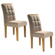Imagem de Conjunto 2 Cadeiras Estofadas MDF Dakota Cel Móveis