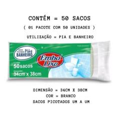 Imagem de 50 Sacos Lixo 10 L Pia Banheiro  Rolo Embalixo (fx)