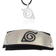 Kit 2 Colares Cordão Naruto Akatsuki Nuvem Vermelha Bandana