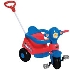Imagem de Triciclo Infantil Meninos Velocita Vermelho Passeio e Pedal Calesita