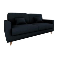 Imagem de Sofá Cama Emília 2 Lugares 190cm Veludo Preto Matrix