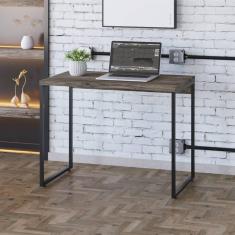 Imagem de Escrivaninha Dynamica Industrial 90 Cm - Carvalho Dark/Preto
