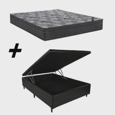 Imagem de Cama Box Baú Casal + Colchão Ortobom Iso Molas Superpocket Ortopillow 65x138x188