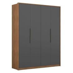 Imagem de Guarda Roupa Casal 4 Portas 3 Gavetas Amendola/Grafito