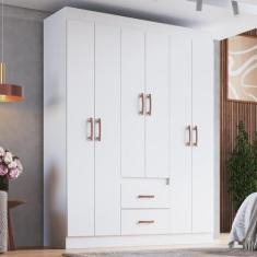 Imagem de Guarda-roupa 30206 6 Portas 2 Gavetas Rivera Branco