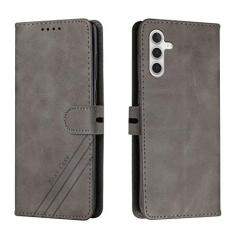 Imagem de Capa compatível com capa carteira Samsung Galaxy M14 5G, capa de telefone de couro PU flip magnética capa de couro fólio porta-cartões [capa interna de TPU à prova de choque] Capa protetora (Cor: