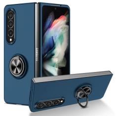 Imagem de Para Samsung Galaxy Z Fold 5 4 Capa à prova de choque com anel magnético e suporte de suporte capa traseira para Galaxy Z Fold 3 1 2 5G, azul, para Galaxy Z Fold1