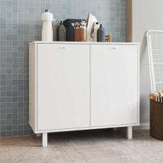 Imagem de Balcão Multiuso 2 Portas 2 Prateleiras MDP 12mm Branco
